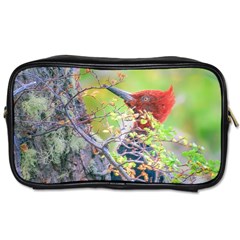 Woodpecker At Forest Pecking Tree, Patagonia, Argentina Toiletries Bags by dflcprints