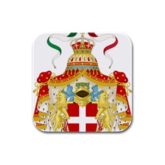 Coat Of Arms Of The Kingdom Of Italy Rubber Square Coaster (4 Pack)  by abbeyz71