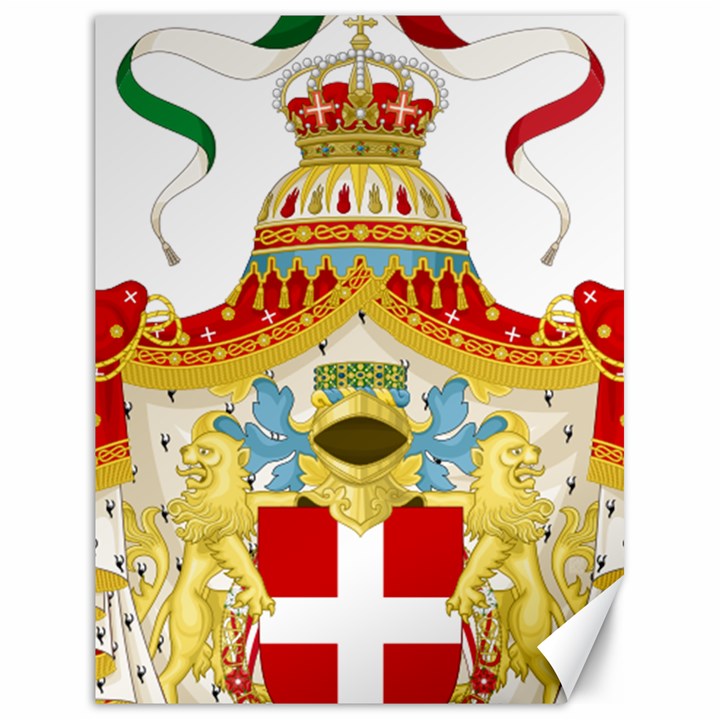 Coat of Arms of The Kingdom of Italy Canvas 18  x 24  