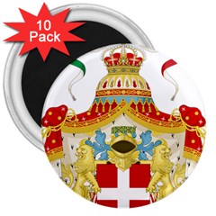 Coat Of Arms Of The Kingdom Of Italy 3  Magnets (10 Pack)  by abbeyz71