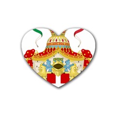 Coat Of Arms Of The Kingdom Of Italy Heart Coaster (4 Pack)  by abbeyz71