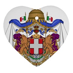 Greater Coat Of Arms Of Italy, 1870-1890 Heart Ornament (two Sides) by abbeyz71
