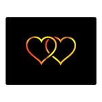 Heart Gold Black Background Love Double Sided Flano Blanket (Mini)  35 x27  Blanket Front