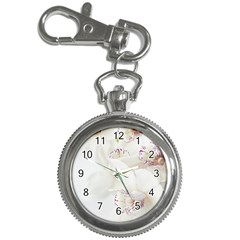 Orchids Flowers White Background Key Chain Watches by Nexatart