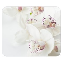 Orchids Flowers White Background Double Sided Flano Blanket (small)  by Nexatart