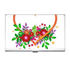 Heart Flowers Sign Business Card Holders