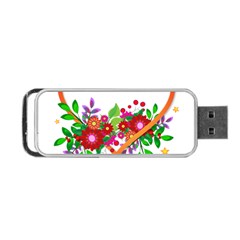 Heart Flowers Sign Portable USB Flash (Two Sides)