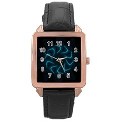 Background Abstract Decorative Rose Gold Leather Watch  by Nexatart