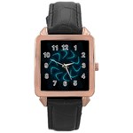 Background Abstract Decorative Rose Gold Leather Watch  Front