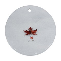 Winter Maple Minimalist Simple Round Ornament (two Sides) by Nexatart