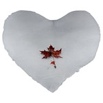 Winter Maple Minimalist Simple Large 19  Premium Heart Shape Cushions Front