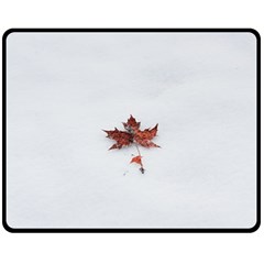 Winter Maple Minimalist Simple Double Sided Fleece Blanket (medium)  by Nexatart