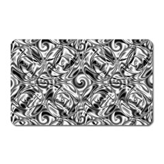 Gray Scale Pattern Tile Design Magnet (rectangular) by Nexatart