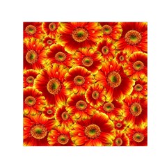 Gerbera Flowers Nature Plant Small Satin Scarf (square)