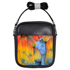 Spring Parrot Parrot Feathers Ara Girls Sling Bags by Nexatart