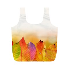 Autumn Leaves Colorful Fall Foliage Full Print Recycle Bags (m)  by Nexatart