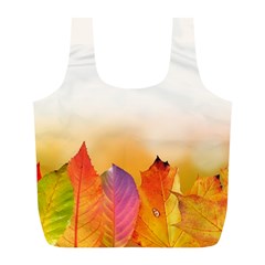 Autumn Leaves Colorful Fall Foliage Full Print Recycle Bags (l)  by Nexatart