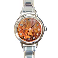 Background Texture Pattern Vintage Round Italian Charm Watch