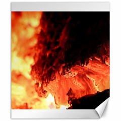 Fire Log Heat Texture Canvas 20  X 24   by Nexatart