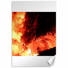 Fire Log Heat Texture Canvas 24  X 36 