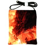 Fire Log Heat Texture Shoulder Sling Bags Front