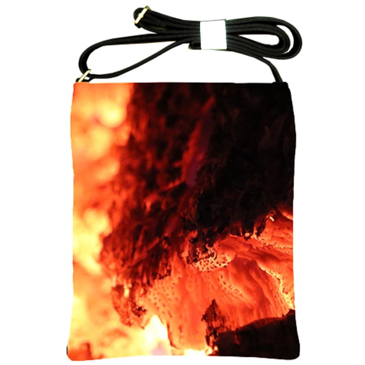 Fire Log Heat Texture Shoulder Sling Bags