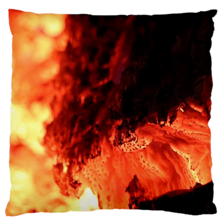 Fire Log Heat Texture Large Cushion Case (Two Sides)
