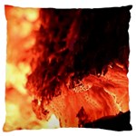 Fire Log Heat Texture Large Cushion Case (Two Sides) Back