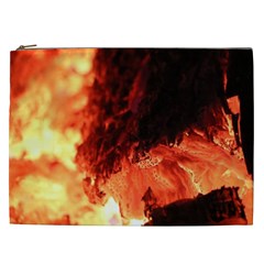 Fire Log Heat Texture Cosmetic Bag (xxl)  by Nexatart