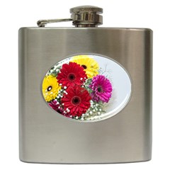 Flowers Gerbera Floral Spring Hip Flask (6 Oz) by Nexatart