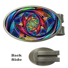 Eye Of The Rainbow Money Clips (oval)  by WolfepawFractals