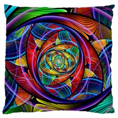 Eye Of The Rainbow Standard Flano Cushion Case (one Side) by WolfepawFractals