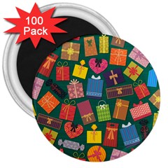 Presents Gifts Background Colorful 3  Magnets (100 Pack) by Nexatart