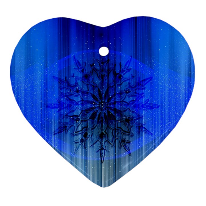 Background Christmas Star Ornament (Heart)