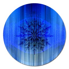 Background Christmas Star Magnet 5  (round) by Nexatart