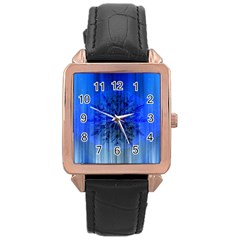 Background Christmas Star Rose Gold Leather Watch  by Nexatart