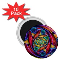 Eye Of The Rainbow 1 75  Magnets (10 Pack)  by WolfepawFractals