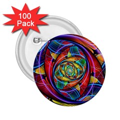 Eye Of The Rainbow 2 25  Buttons (100 Pack) 