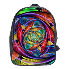 Eye Of The Rainbow School Bags(large)  by WolfepawFractals