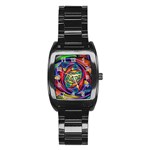 Eye of the Rainbow Stainless Steel Barrel Watch Front