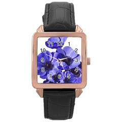 Poppy Blossom Bloom Summer Rose Gold Leather Watch  by Nexatart