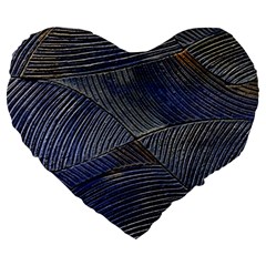 Textures Sea Blue Water Ocean Large 19  Premium Heart Shape Cushions