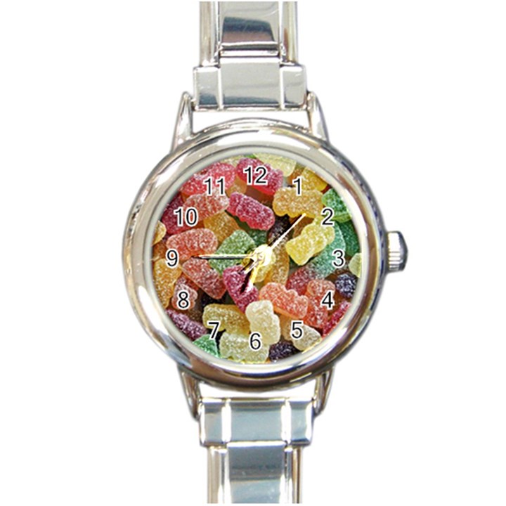 Jelly Beans Candy Sour Sweet Round Italian Charm Watch