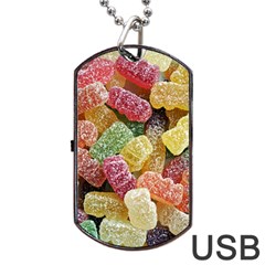 Jelly Beans Candy Sour Sweet Dog Tag Usb Flash (one Side) by Nexatart