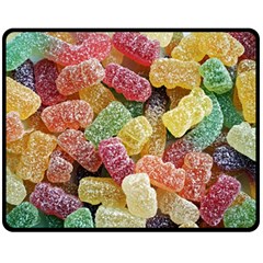 Jelly Beans Candy Sour Sweet Double Sided Fleece Blanket (medium) 