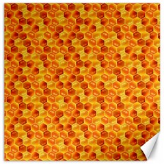 Honeycomb Pattern Honey Background Canvas 16  X 16   by Nexatart