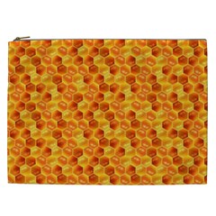 Honeycomb Pattern Honey Background Cosmetic Bag (xxl)  by Nexatart