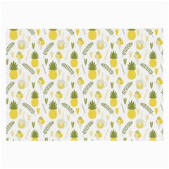 Pineapple Fruit And Juice Patterns Large Glasses Cloth (2-side) by TastefulDesigns