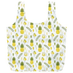 Pineapple Fruit And Juice Patterns Full Print Recycle Bags (l)  by TastefulDesigns