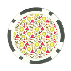 Summer Fruits Pattern Poker Chip Card Guard by TastefulDesigns